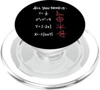 Todo lo que necesitas es matemáticas amor divertido nerd PopSockets PopGrip para MagSafe