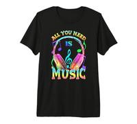 Todo lo Que Necesitas es música, Auriculares DJ - Productor Amante de la música Camiseta Premium