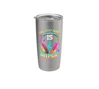 Todo lo que necesitas es música, DJ Auriculares - Productor amante de la música Vaso térmico de acero inoxidable de doble pared