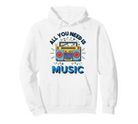 Todo lo Que Necesitas es música, Hombres Mujeres Retro 80s 90s Música Sudadera con Capucha