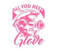 Todo lo que necesitas es un guante de boxeo con diseño de luchador skark. Calcomanías de pared de vinilo 52x68cm Pegatinas para vidrio Rosa