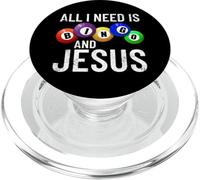 Todo lo Que Necesito es Bingo Y Jesús Bingo Jugador Juego Bingo PopSockets PopGrip para MagSafe