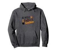 Todo lo Que Necesito es café & Amante de la mañana del Sol Sudadera con Capucha, Unisex para Adultos, Jaspeado Oscuro, XL