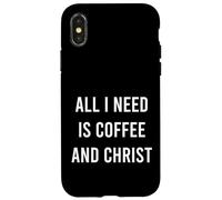 Todo lo Que Necesito es café y Cristo Christian Church Group Carcasa para iPhone X/XS