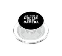 Todo lo Que Necesito es café y mi cámara PopSockets PopGrip para MagSafe