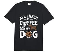Todo lo Que Necesito es café y mi Perro, Divertido Amante de los Perros Comfort Colors Adult Heavyweight T-Shirt