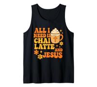 Todo lo Que Necesito es Chai Latte y Jesús - Funny Christian Camiseta sin Mangas