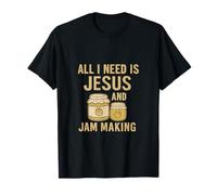 Todo lo que necesito es Jesús y Jam Making - Tipografía angustiada Camiseta