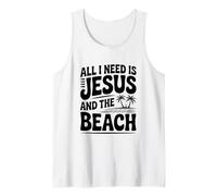 Todo lo Que Necesito es Jesús y la Playa Camiseta sin Mangas