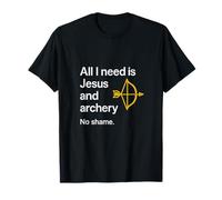 Todo lo que necesito es Jesús y tiro con arco Diseño minimalista Camiseta