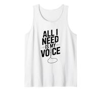 Todo lo Que Necesito es mi Voz, Amantes de los micrófonos Divertidos Camiseta sin Mangas