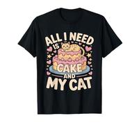 Todo lo Que Necesito es un Lindo Amante de los Gatos de Cake and My Cat Camiseta
