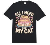Todo lo Que Necesito es un Lindo Amante de los Gatos de Cake and My Cat Comfort Colors Adult Heavyweight T-Shirt