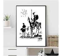 Todo lo que puedas imaginar es real, pinturas de Pablo Picasso, lienzo impreso, póster de Don Quijote, pintura, imagen para decoración del hogar (30 x 50 cm/sin marco)