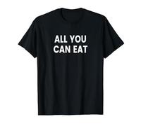 Todo lo Que Puedes Comer Camiseta gráfica económica, Hombre, Negro, XL