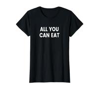 Todo lo Que Puedes Comer Camiseta gráfica económica, Mujer, Negro, S