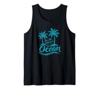 Todo lo que quiere es el océano - Retro Summer Tropic Island Camiseta sin Mangas