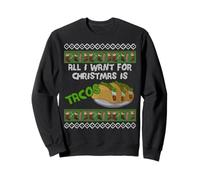 Todo Lo Que Quiero en Navidad Son Tacos Divertido Sudadera