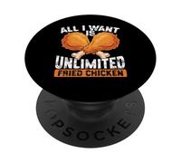 Todo lo Que Quiero es Pollo Frito, Divertido Amante de Las alitas de Pollo PopSockets PopGrip Adhesivo