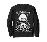 Todo lo Que Quiero Hacer en Panda Soccer es Cute Bear Player Manga Larga