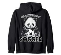 Todo lo Que Quiero Hacer en Panda Soccer es Cute Bear Player Sudadera con Capucha
