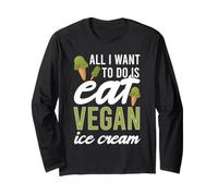 Todo lo Que Quiero Hacer es Comer Helado Vegano Amante de los postres congelados Manga Larga
