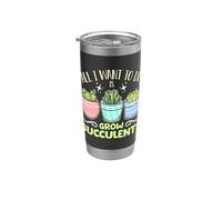 Todo lo que quiero hacer es cultivar suculentas amantes de los cactus suculentas Vaso térmico de acero inoxidable de doble pared
