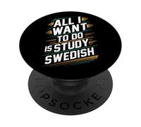 Todo lo Que Quiero Hacer es estudiar el Orgullo de los Estudiantes de Sueco PopSockets PopGrip Adhesivo