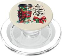 Todo lo Que Quiero para Navidad es café PopSockets PopGrip para MagSafe