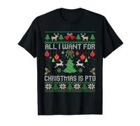 Todo lo Que Quiero para Navidad es el Feo suéter navideño de PTO Camiseta