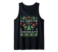 Todo lo Que Quiero para Navidad es el Feo suéter navideño de PTO Camiseta sin Mangas