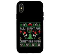 Todo lo Que Quiero para Navidad es el Feo suéter navideño de PTO Carcasa para iPhone X/XS