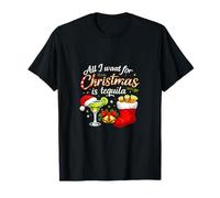 Todo lo Que Quiero para Navidad es Tequila Party Crew Camiseta