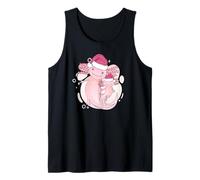 Todo LO Que Quiero para Navidad ES UN Axolotl Santa Hat Meme Camiseta sin Mangas