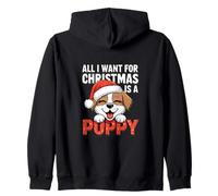 Todo Lo Que Quiero Para Navidad Es Un Cachorro Sudadera con Capucha