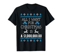 Todo lo Que Quiero para Navidad es un millón de dólares Divertido Dinero Efectivo Camiseta gráfica económica