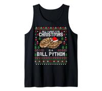 Todo lo Que Quiero para Navidad es un suéter de Navidad Feo con Forma de pitón Camiseta sin Mangas