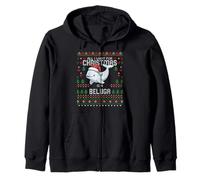 Todo lo Que Quiero para Navidad es un suéter Feo de Navidad con Forma de Ballena Beluga Sudadera con Capucha