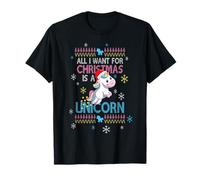 Todo lo Que Quiero para Navidad es un Unicornio, Linda Criatura de fantasía Camiseta