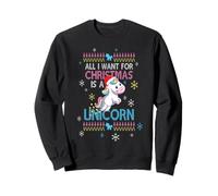 Todo lo Que Quiero para Navidad es un Unicornio, Linda Criatura de fantasía Sudadera