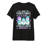Todo lo Que Quiero para Navidad es una Cura para la Conciencia del cáncer de estómago Camiseta Premium