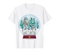 Todo lo Que Quiero para Navidad es una Escena Invernal de un bebé Raptor Camiseta