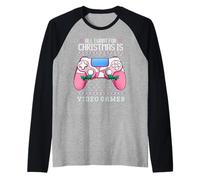 Todo lo Que Quiero para Navidad es una Sudadera para Videojuegos Camiseta Manga Raglan