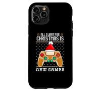 Todo lo Que Quiero para Navidad Son nuevos Juegos Videojuegos Gamer Funny Carcasa para iPhone 11 Pro
