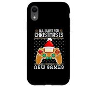 Todo lo Que Quiero para Navidad Son nuevos Juegos Videojuegos Gamer Funny Carcasa para iPhone XR