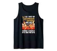Todo Lo Que Quiero Son Pastores Alemanes 3 Gente Diversión Camiseta sin Mangas