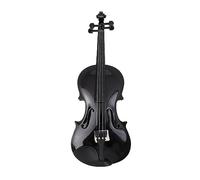 Todo Madera Pulida Violín Principiante Adulto Negro Blanco Rosa Violín Brillante Instrumento Musical (Color : 4/4 bk)