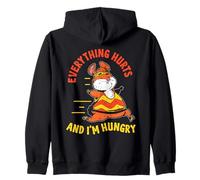 Todo Me Duele Y Tengo Hambre Corredor Jogger Ejecutar Sudadera con Capucha