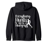 Todo Me Duele Y Tengo Hambre Corredor Jogger Ejecutar Sudadera con Capucha