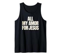 Todo Mi Amor por Jesús Amor Fe Cristiano Minimal Camiseta sin Mangas
